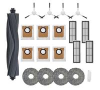 HIYOUNG Accessoires pour Xiaomi X20+/X10+ Dreame L10s/L10 Ultra, 1 brosse principale, 4 brosses latérales, 6 sacs à poussière, 4 serpillères, 4 filtres, 1 brosse de nettoyage, accessoires de rechange