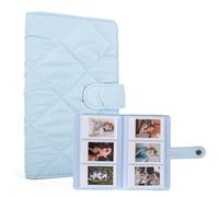 HIYQIN Album photo 108 pochettes pour films Instax Mini/Polaroid 3 pouces, couverture en cuir PU, compatible avec les appareils photo instantanés Instax Mini 12, 11, 9, 41, EVO et Liplay - Bleu