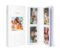 HIYQIN Album photo pour film Instax Wide 3,5 x 4,25, 64 pochettes avec fenêtre pour Fujifilm Instax Wide 400/300/210/200/Polaroid 600 i-Type - Blanc