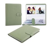 HIYQIN Album photo vintage pour Instax Wide/Polaroid Now/600/i-Type, 80 pochettes en cuir synthétique pour Fujifilm Instax Wide 400/300/200/Wide EVO, album photo 8,9 x 10,8 cm, vert
