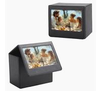 HIYQIN Boîte de rangement pour photos instantanées de 8,9 x 10,79 cm, large support pour photos Fuji Instant Wide 400/300, noir classique, Étui instantané pour photos larges, Étui photo instantané