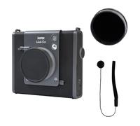 HIYQIN Bouchon d'objectif compatible avec Fuji Instax Wide Evo, accessoires d'objectif pour Fujifilm Instax Wide EVO anti-rayures en aluminium avec cordon anti-perte, noir