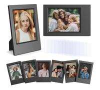 HIYQIN Cadres photo 2x3 pouces, 8 Pcs mini cadres photo avec film protecteur transparent - pour photos Instax Mini EVO/12/11/Liplay/41/40/99/SE/9/8/7+, pour film Polaroid 3 pouces (Noir)