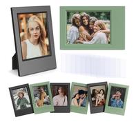 HIYQIN Cadres photo 2x3 pouces, 8 Pcs mini cadres photo avec film protecteur transparent - pour photos Instax Mini EVO/12/11/Liplay/41/40/99/SE/9/8/7+, pour film Polaroid 3 pouces (Noir/Vert)