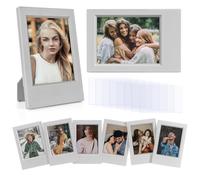 HIYQIN Cadres photo 2x3 pouces, 8 Pcs mini cadres photo avec film protecteur transparent - pour photos Instax Mini EVO/12/11/Liplay/41/40/99/SE/9/8/7+, pour film Polaroid 3 pouces (Gris)