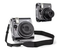 HIYQIN Étui de protection avec sangle réglable pour appareil photo instantané Fujifilm Instax Mini 99 Marron, Mini99-pc-clear, MINI99-CASE-PC, Fuji Mini 99 Compact Clear Case
