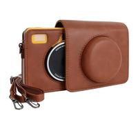HIYQIN Étui de Protection pour Appareil Photo Kodak C300R/Mini Shot 3 Retro 2-en-1 récent, Sacoche en Cuir PU pour Kodak Mini Shot 3 Retro/C300R - avec bandoulière réglable - Marron