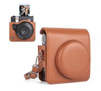 HIYQIN Housse de Protection Compatible avec Appareil Photo Instantané Fujifilm Instax Mini 99, Étui en Cuir Rétro Instax Mini 99 avec Sangle Réglable - Marron