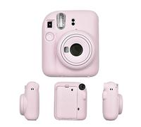 HIYQIN Housse de Protection pour Fujifilm Instax Mini 12, Fuji Instax Mini 12 Étui, Housse en Silicone pour Une Prise en Main Confortable Accrue - Rose