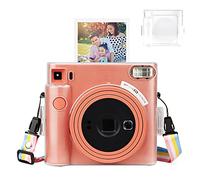 HIYQIN Housse de Protection Transparent pour Appareil Photo Fujifilm Instax Square SQ1 - Étui Rigide Fuji Square SQ1 avec Bandoulière Réglable - Transparent
