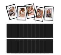 HIYQIN Lot de 25 cadres magnétiques pour films Instax Mini/Polaroid, aimants photo 6,4 x 9,4 cm pour réfrigérateur, cadre photo décoratif 9,4 x 6,4 cm, idéal pour les fêtes et les festivals - Noir