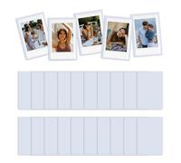 HIYQIN Lot de 25 cadres magnétiques pour films Instax Mini/Polaroid, aimants photo 6,4 x 9,4 cm pour réfrigérateur, cadre photo décoratif 9,4 x 6,4 cm, idéal pour les fêtes et les festivals - Blanc