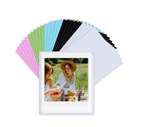 HIYQIN Lot de 25 Cadres Photo Magnétiques pour Pellicule Instax Square (2,83x3,38"), Cadre Photo pour Réfrigérateur Compatible avec Fujifilm Instax Square SQ1/SQ20/SQ40/SQ10/SQ6/SP-3 - Colorés