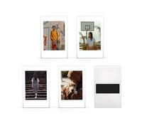HIYQIN Lot de 5 cadres magnétiques en acrylique pour réfrigérateur Polaroid/Fuji Instax Mini 7,6 cm, affichage transparent - Version verticale