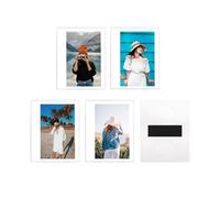 HIYQIN Lot de 5 cadres photo magnétiques en acrylique pour Fuji Instax Wide 400/300/210/EVO Film magnétique pour réfrigérateur - Version verticale