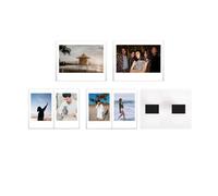 HIYQIN Lot de 5 cadres photo magnétiques en acrylique pour Instax Wide/Mini 7,6 cm, pour 1 film large/2 mini photos, affichage magnétique de réfrigérateur - Version horizontale