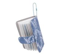 HIYQIN Mini album photo 2x3 pouces avec porte-clés, 32 petits albums de poche - pour photos Instax Mini EVO/12/11/Liplay/41/40/99/SE/9/8/7+ - pour album photo Polaroid 3 pouces (Denim)