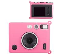 HIYQIN Mini EVO Coque de protection en silicone pour appareil photo instantané Fuji Instax Mini EVO - Léger et souple - Facile à transporter - Rose rouge