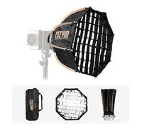 HIYUN Bowens Mount Boîte à Lumière Octogonale 40D Softbox pour ZHIYUN Molus X200, Série G Série B avec Fermeture Rapide et Grille en nid d'abeille pour Studio Photo, Enregistrement vidéo et Portrait