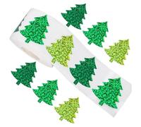 HiyyFloy 1 Rouleau D'autocollants De Noël Scintillants, Autocollants pour De Cadeaux, pour Fabrication De Cartes, Fermeture D'enveloppes, Décoration