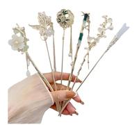 HiyyFloy 6 Pièces Élégant Chinois Bâtons De Fleur Épingles À Gland Bâton De Traditionnel Épingles À Florales Coiffure Accessoire De Femmes Épingle À