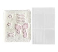 HiyyFloy A6 Classeur Album Photo Mignon Style Ballet Nœud en Peluche Porte-Carte Photo Kpop Porte-Carte Photo Album Cahier Papeterie