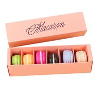 HiyyFloy Boîtes À Macarons pour 6, Boîtes D' De Macarons avec Fenêtre D'affichage Transparente, Boîtes De Boulangerie Ou Récipient pour Muffins, Macarons, Beignets, Mini Cupcakes, Biscuits