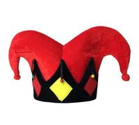 HiyyFloy Chapeau De Bouffon pour Mardi Gras - Chapeau De Clown Multicolore, Accessoire De Costume Arc-en-Ciel Amusant pour Bal Masqué Cosplay