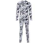 HiyyFloy Combinaison Intégrale Moulante Extensible 3D, Style Zèbre, Imprimée Animal, Idéale pour Halloween, Carnaval Événements À Thème.