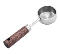 HiyyFloy Cuillère Doseuse À Café Vintage, 15 G, en Acier Inoxydable avec Manche en Bois. Cuillère Doseuse Multifonctionnelle pour Café, Thé Lait en Poudre.