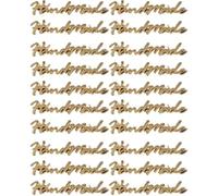 HiyyFloy Étiquettes Rectangulaires en Métal, 20 Pièces, avec Boucle Faites À Main, pour À Main, Accessoires De, 10x35mm