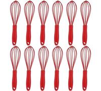 HiyyFloy Fouets en Silicone 12 Pièces Batteur À Lait À Oeufs Mélangeur Portable Mini Ballon Fouet Batteur À Oeufs Manuel Mousseur À Lait Portatif pour Cuisine