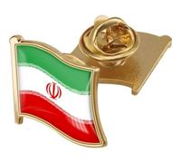 HiyyFloy Iraniens Carte Drapeau Broche Broches Iran Armoiries National Emblème Broche Badges Épinglettes Époxy Broche Badge Revers pour Chapeau Vêtements