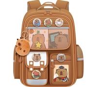 HiyyFloy Kapibara Capybara Cartoon À Dos Grande Capacité Léger Kapibara Stuff Kawaii À Dos avec Épingles Accessoires