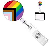 HiyyFloy Lanière Rétractable pour Badge, Carte D'identité, Arc-en-Ciel, Gay, Lesbienne, Clip pour Infirmières, Étudiants, Enseignants, Employé De Bureau