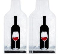 HiyyFloy Lot De 4 Sacs À Vin Réutilisables pour, Protection De Bouteille De Vin pour Avion, Voiture, Croisière, Bagages, Anti-Fuite