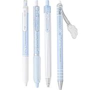 HiyyFloy Lot De 4 Stylos À Encre Gel en Forme d'ailes d'ange, Stylos Rétractables À Pointe Fine 0,5 Mm, Encre Noire, Parfaits pour Prendre des Notes, Écrire, Tenir Un Journal, À L'école Ou Au Bureau.