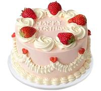 HiyyFloy Modèle De Gâteau d'anniversaire Réaliste, Gâteau d'anniversaire pour Vitrine, Modèle De Factice, Accessoire De Décoration De Table De Desserts De Photographie Culinaire