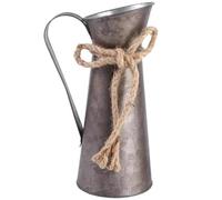 HiyyFloy Pichet À Lait en Métal Vintage, Décoration Shabby Chic, Pichet Rustique en Métal, Vase À Fleurs Vintage pour Décoration De Maison/Mariage