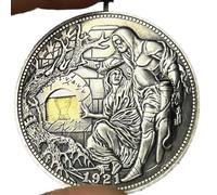 HiyyFloy Pièce De Monnaie Hobo Dollar Saint Graal Épée Amovible Errante Art Incroyable Cadeau Créatif Fait Main Commémoratif