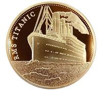 HiyyFloy Pièce du Défi Titanic - Pièces Commémoratives du Navire - Jeton De en Bateau - Puce Mémoire des Victimes - Cadeaux De Curiosité À Collectionner pour Hommes, Femmes, Enfants Famille