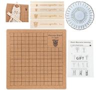 HiyyFloy Planche De Blocage pour Crochet, Planche De Macramé pour Tressage, Planche De Projet en Macramé Double Face avec Épingles, Planche De Blocage, Accessoires De Crochet