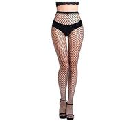 HiyyFloy Résille pour Femme, Collants Taille Haute, Résille Noirs, Taille Unique