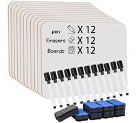 Hiziwimi 12 Pcs Mini Tableaux Blancs effaçables à sec, 11,8 x 8,8 pouces, petits tableaux blancs double face pour les étudiants, mini whiteboard portables pour l'école, le bureau et la maison(12)
