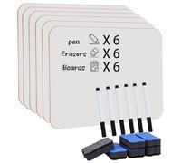Hiziwimi 6 Pcs Mini Tableaux Blancs Effaçables à sec, 11,8 x 8,8 pouces, petits tableaux blancs double face pour les étudiants, mini tableaux blancs portables pour l'école, le bureau et la maison (6)