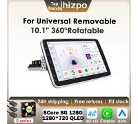 Hizpo 1 Din Android autoradio 10.1 rotation écran tactile amovible pour universel Carplay GPS Navi 4G WIFI BT DSP Autoradio S4 AHDC2
