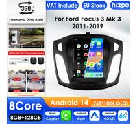 Hizpo 2 Din Android lecteur multimédia de voiture pour Ford Focus 3 MK3 2011-2019 GPS Carplay 4G AI écran Intelligent Autoradio 360Camer S8 360CAM