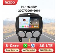 Hizpo 2 Din Radio Android pour MAZDA 2 Mazda2 2007-2014 Auto Carplay 4G GPS multimédia pour voiture 2Din Autoradio Navigation 8 + 128G RDS P2CP (2GB 32GB)