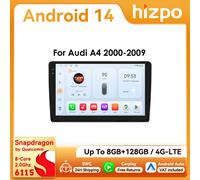 Hizpo 2Din 9 pouces Android13 autoradio pour Audi A4 B8 B7 B6 S4 RS4 2000 - 2009 SEAT Exeo BT 4G DSP RDS CarPlay GPS Navigation S1 (8Core 3G 32G)