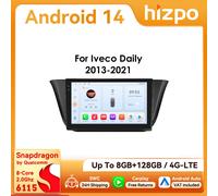 Hizpo 2Din 9 pouces Android14 autoradio pour Iveco Daily 2013 - 2021 Snapdragon 6115 stéréo 4G CarPlay SWC RDS DSP GPS Navi 360 ° CAM Caméra QS8 A 360°